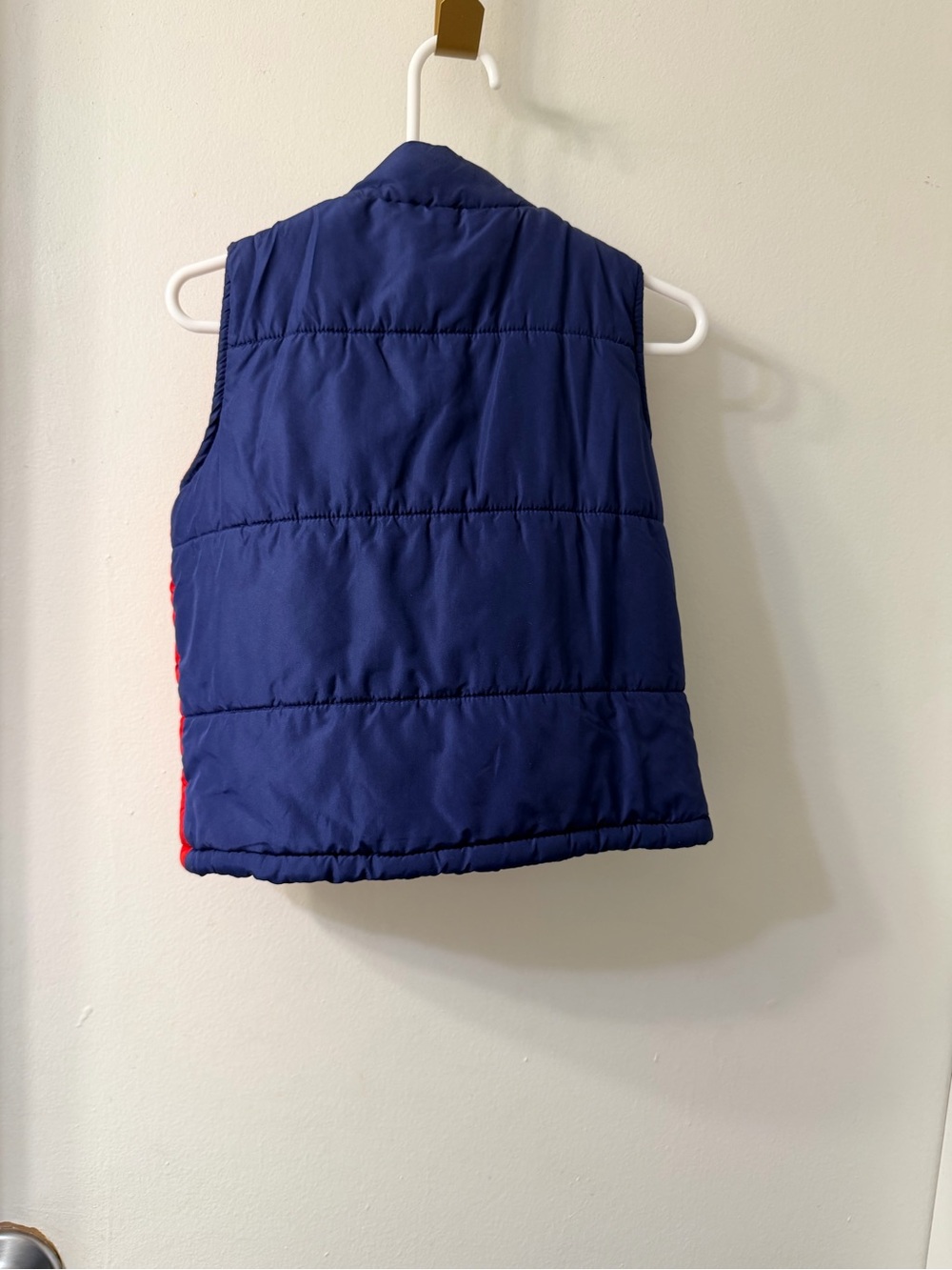 Tommy Hilfiger Navy and Red Kids Colorblock Puffer Vest - Picture 3 of 3